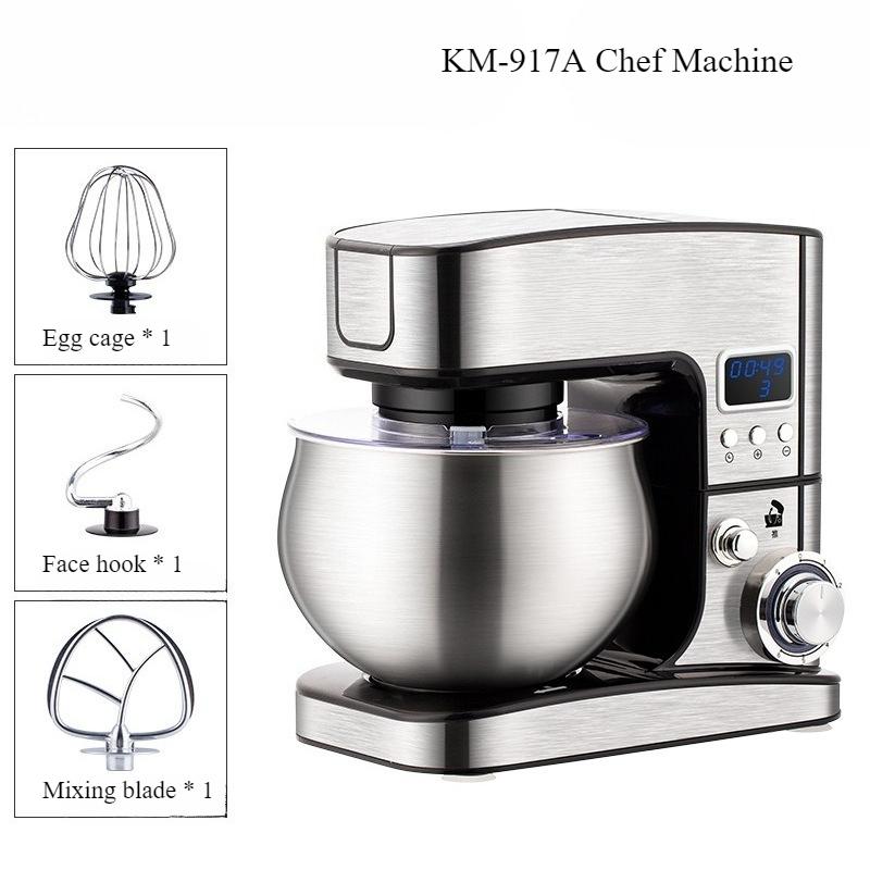 220V Multifunktions-Küchenmaschine Edelstahl-Schüssel Für Backmischungen Geeignet für die meisten Hobbyköche