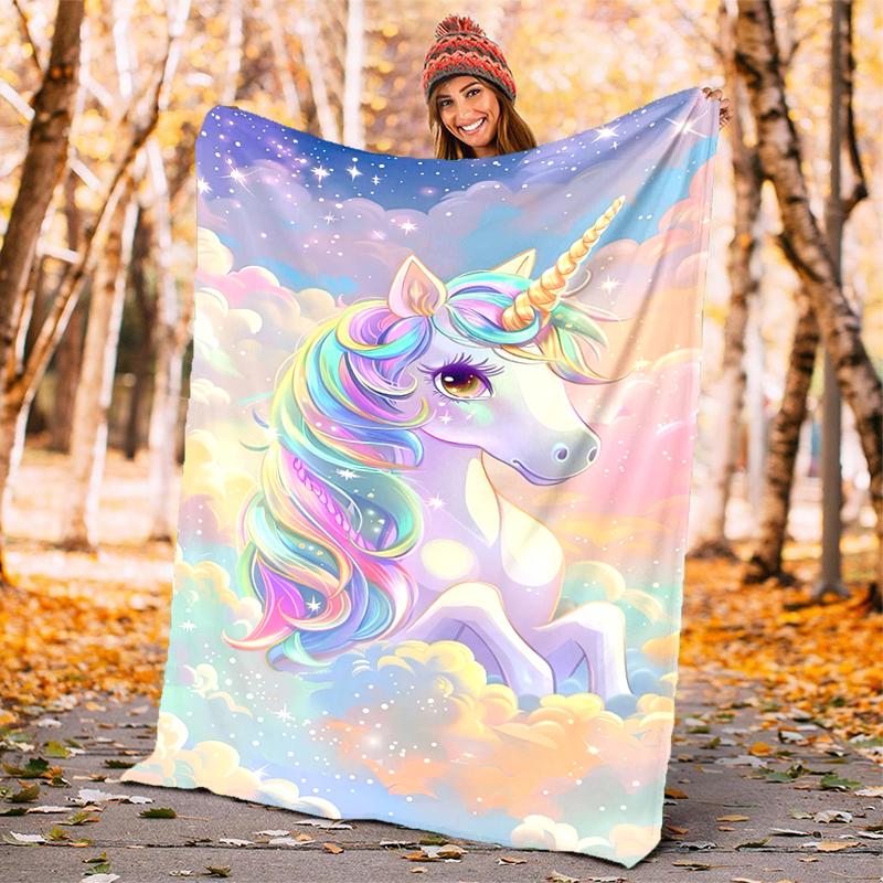 1PC Dream Unicorn blanket, al season lightweigh Poster blanket home office outdoor nap multifunc Poster blanketional blanket