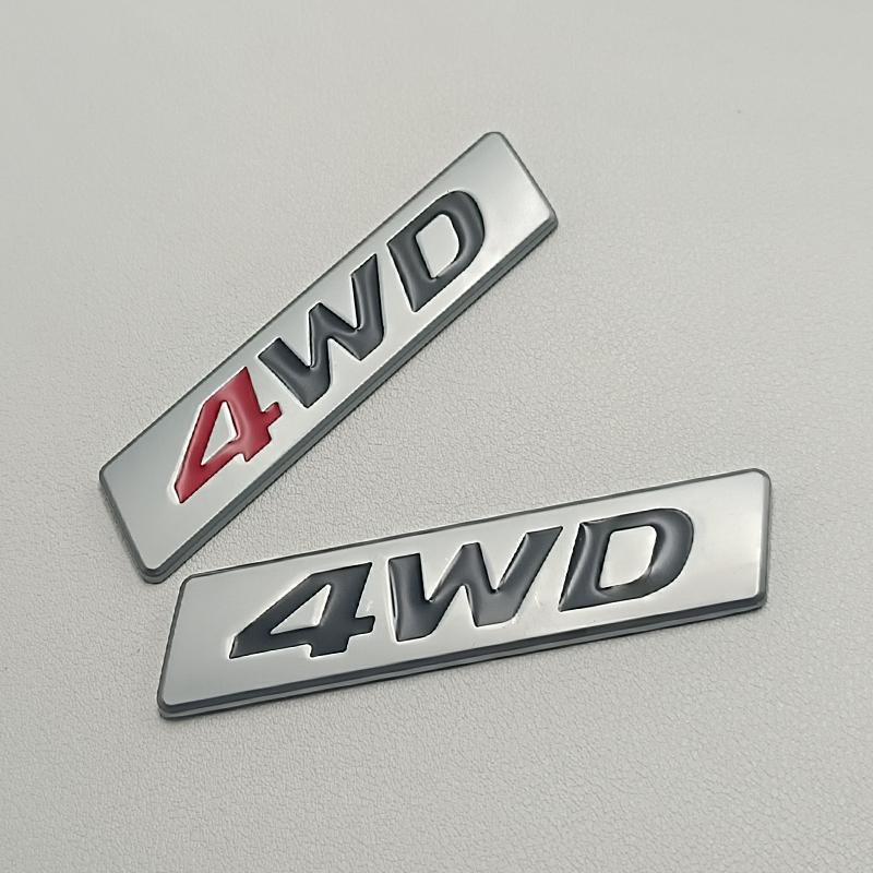 3D Metal Logo 4WD Emblem Car Fender Size Badge Car Trunk Decals 4WD Sticker Accessories car sticker emblem