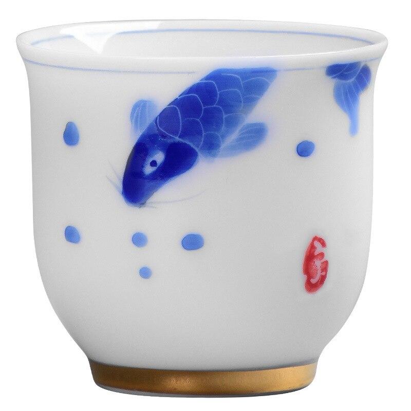 Tea Tea Set Hand Painted Kung Fu Ceramic Tea Cup Tea Bowl Pastel Master Single Cup Personal Ceramic Personal Ceramic Country Teasps | Tea Cup