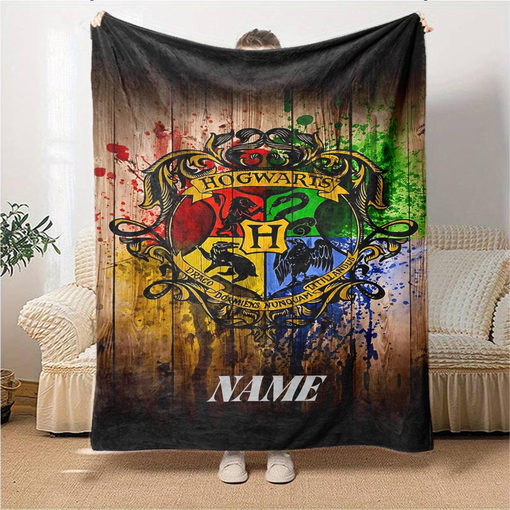 Custom Name "Harry Potter Sorcerer's Stone" blanket for Couch & Bed, Plush Cozy Fuzzy Blanket Super Soft & Warm Blankets for Fall and Winter. 090895