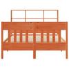 Solid Wood Bed without Mattress Wax Brown 160x200 cm Pine Wood