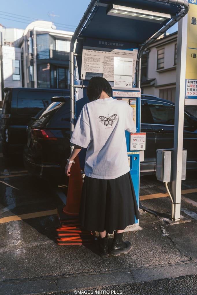 [Yushin Rengetsu Co., Ltd.] STEINS;GATE Makise Kurisu Ink Painting Style White Monochrome T-Shirt (JP, Alphabet, XL)
