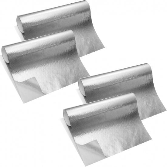 4 Sheet 12   x 30   Aluminized Heat Shield Adhesive Backed Thermal Barrier ulation Wrap Adhesive Thermal Barrier Foil Tape Heat Resistant Tape