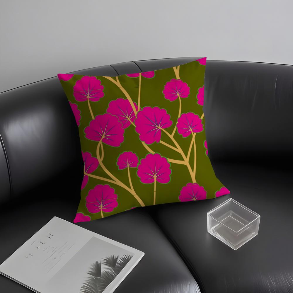 Flower Ins Cushion Cover Pillowcase Ultra Soft Skin Friendly Fabric Cloud Like Comfort & Concealed Zipper