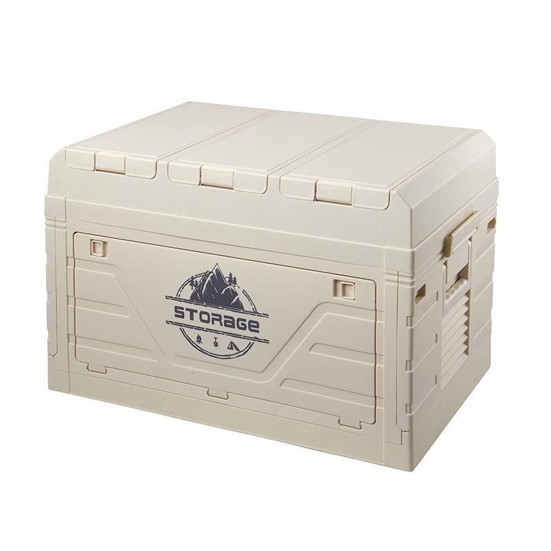 Foldable Wooden Lid Camping Storage Box & Extendable Picnic Table