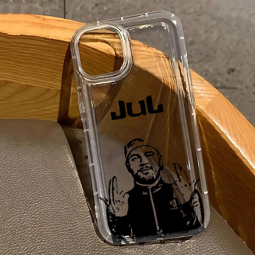 JuL C'est Pas Des Lol Rappers Phone Case for iPhone 17 16e 16 15 14 13 12 11 Pro Max 7 8 Plus X XR Airbag Anti Fall Clear Cover