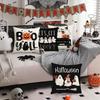 1/4 Piece Halloween Happy Pillow Cover, Horror Ghost, Bat Print Cushion Cover, Mischief or Trick On Halloween Sofa Cushion Cover