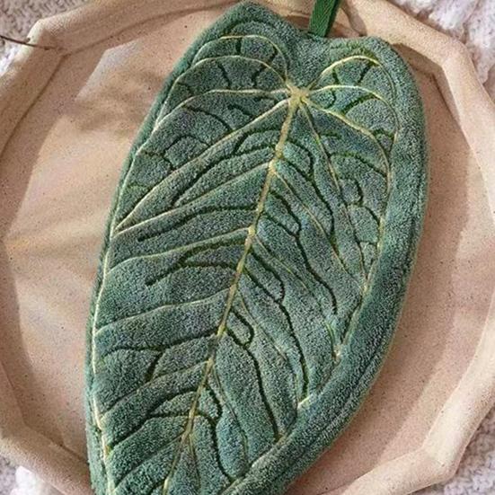 Hand Towels Home Decoration Leaf Hand Towels Coral Fleece 1 Pc