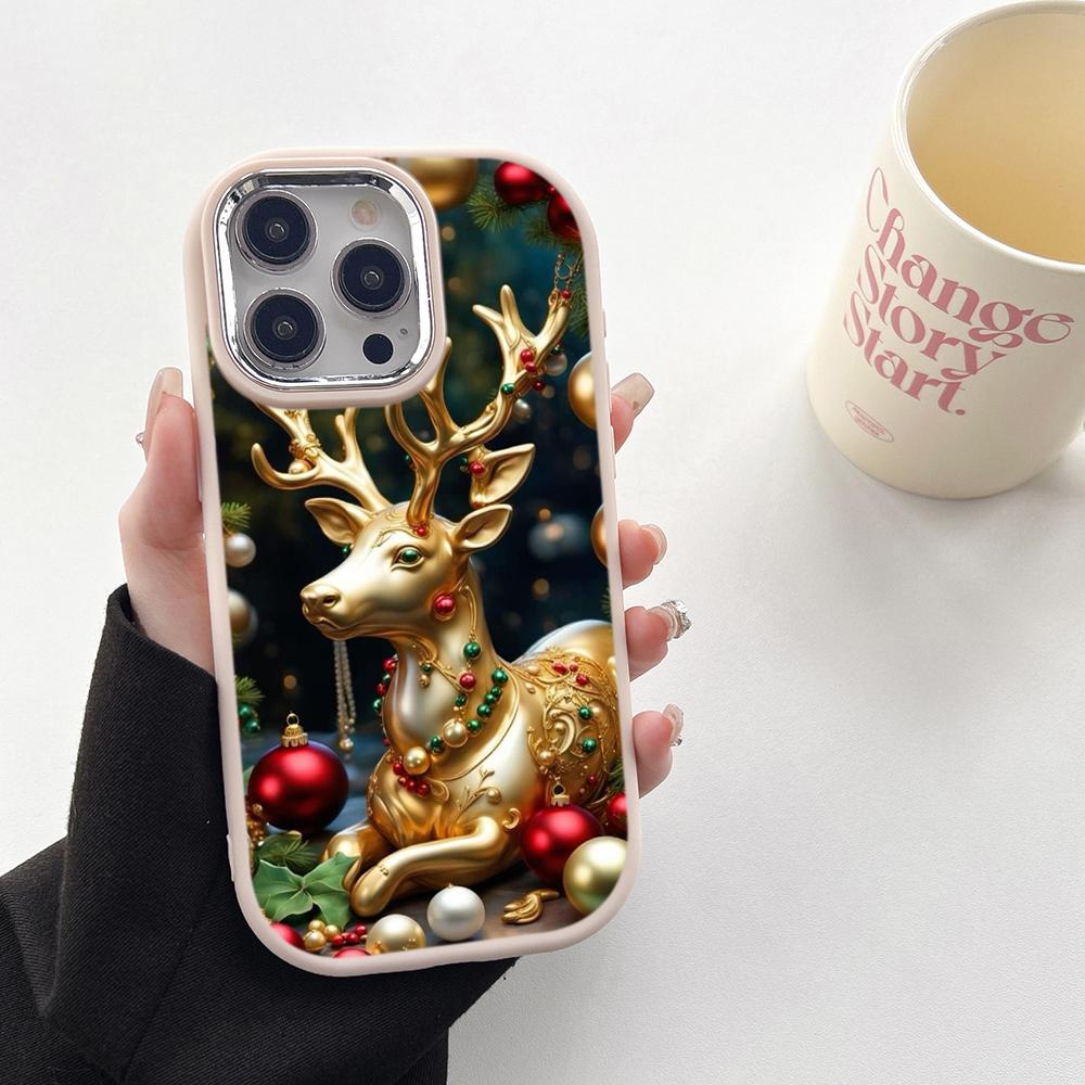 N105 рождественские и новогодние художественные мягкие чехлы для телефонов Samsung S24 — фото 19