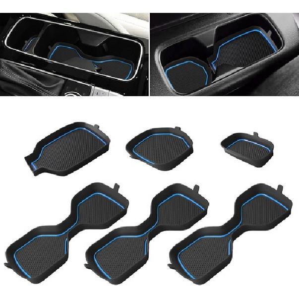 Silicone Cup Holder Coaster for Accessories 2024 2025 - Blue 6PCS