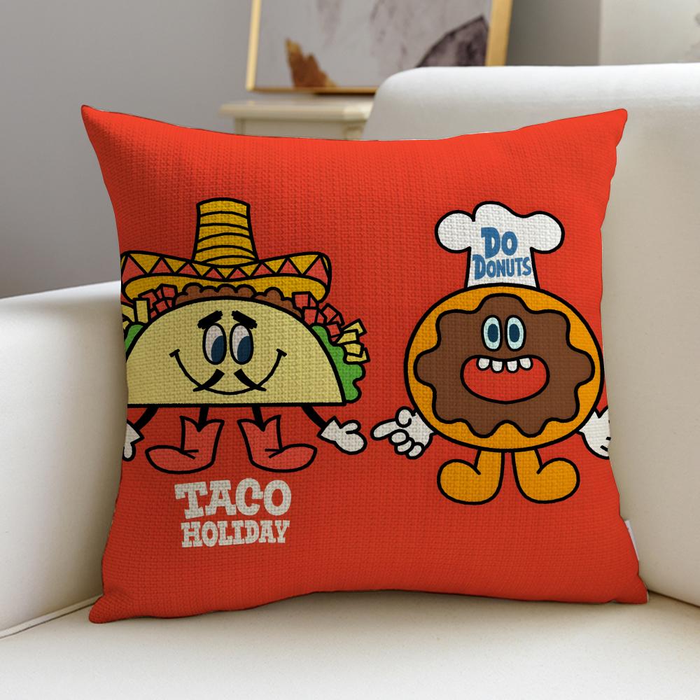Unique TToru FukudaS Cushion Cover Breathable and Skinfriendly Linen Pillowcase Square Removable and Washable Cushion