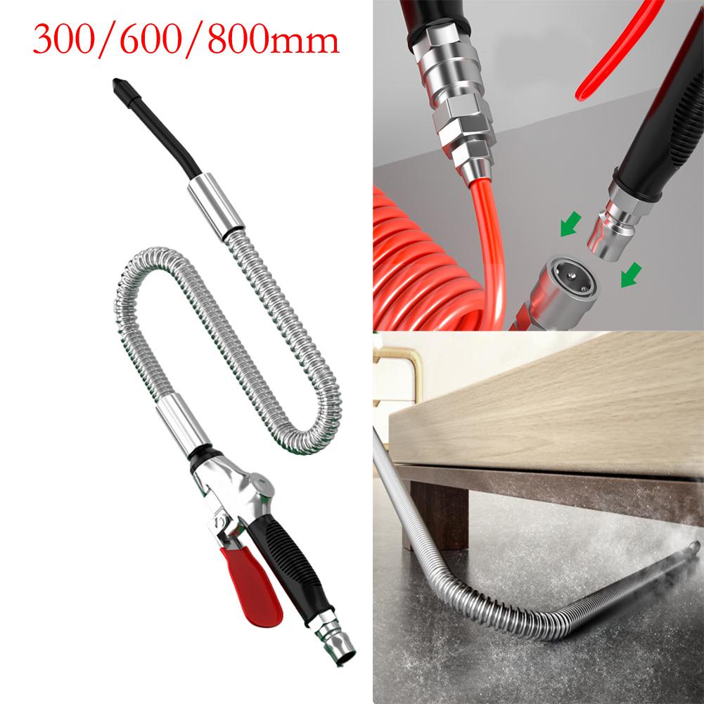 Alloy Air Blowgun Pneumatic Tool with 360 Degree Flexible Bend and Non Slip Handle for Car Cleaning 300 600 800mm