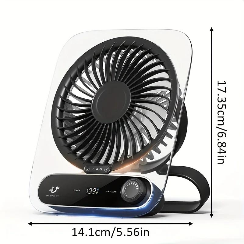 High Speed Mini Cooling Fan Portable Desk Fan Multi-Function Handheld/Desktop/Wall-Mounted for Kitchen Office Bedroom