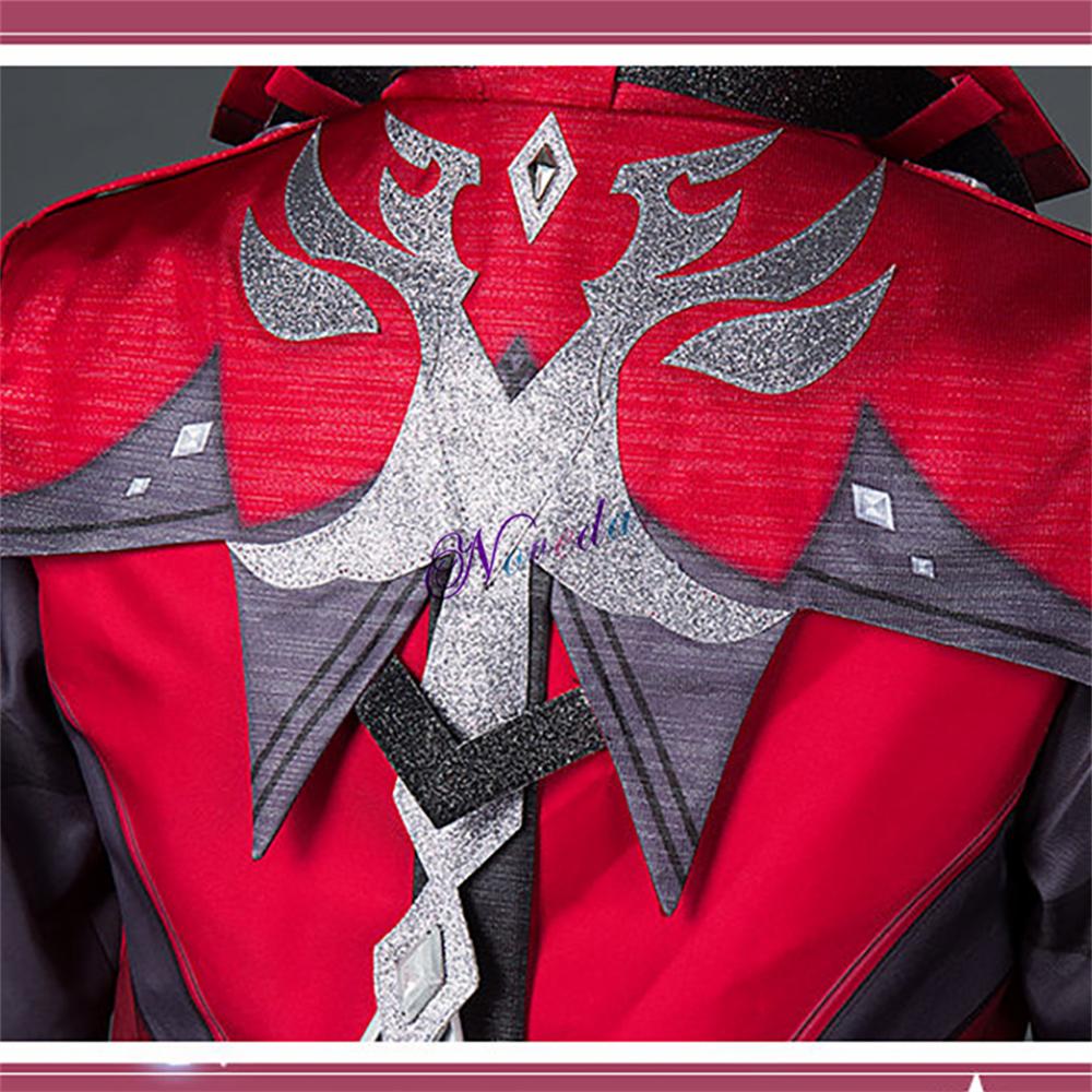 Game Diluc Red Dead Of Night Cosplay Costume Wig Shoes Anime Diluc Cosplay Clothes New Skin