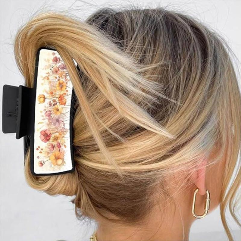 Elegant Heat Pressed PET Barrettes Portable PET Hair Slide with Crisp Heat Transferred Pattern for Fashion Lovers