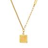 Square Honeycomb Necklace Stacked Collarbone Chain Women'S Niche Non-Fading Jewelry Premium Durable Quality Useful