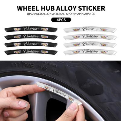 4 Stück Auto-Radnaben-Styling-Aufkleber Dekorstreifen Für Emblem ESCALADE ATS BLS CT4 CT6 SRX STS XT4 XT5 SLR XT6 XTS
