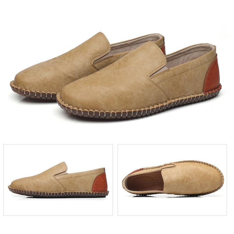 Nové pánské boty Měkké mokasíny Pánské ploché boty Pohodlné boty pro řízení Běžné boty Bean