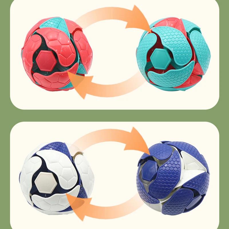 1Pcs Fun Color Changing Ball Toy Hand Throwing Sensory Decompression Accessory For Kids Adults Gift Double Magic Color Ball Toy
