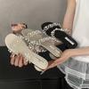 Blockabsatz Strass High-End Hausschuhe Feenschuhe zum Tragen 2025 neu Sommer schöne Temperament Sandalen