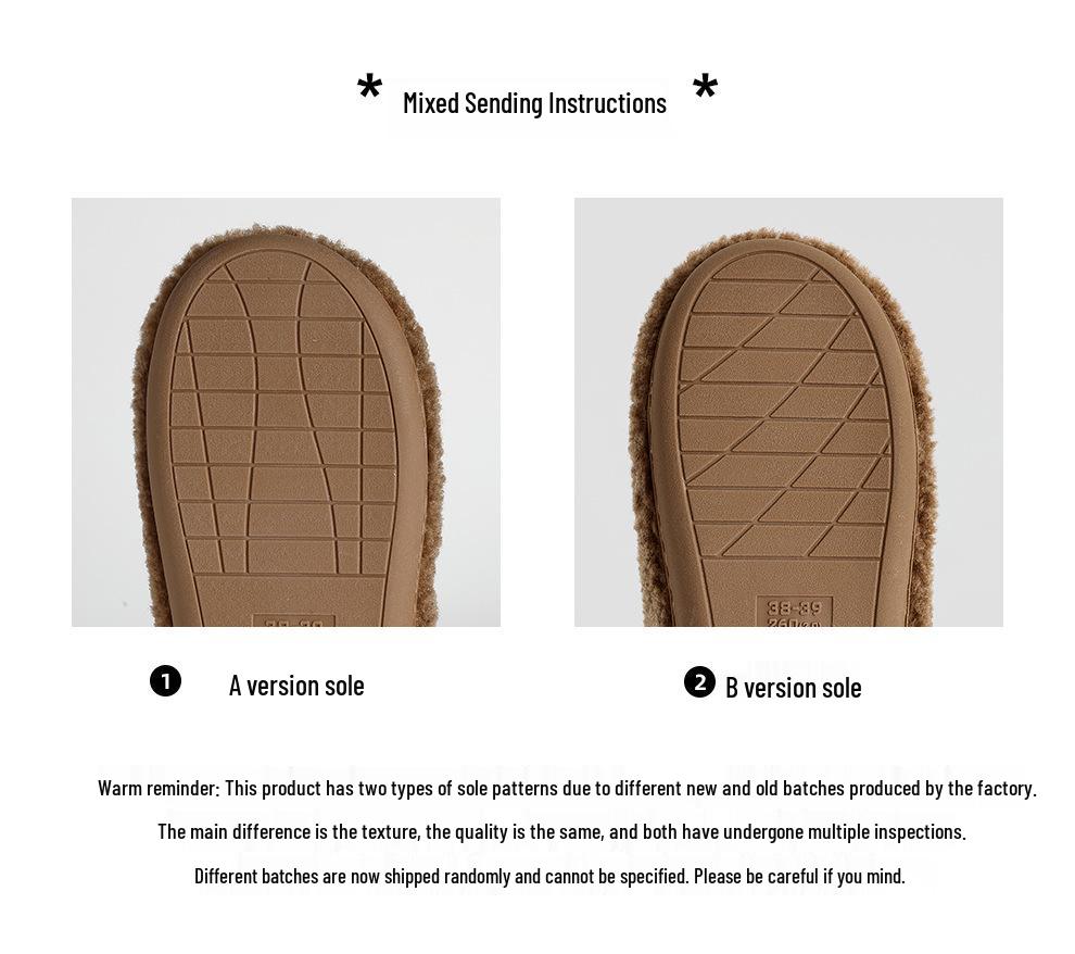 Women's Plush Cotton Non-Slip Indoor Slippers - Warm, Thick Fleece, Closed-Heel for Autumn & Winter, Men's Sizes Available.