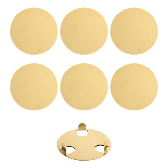 

Yousheng 6 шт. набор подставок из нержавеющей стали с держателем, современные зеркальные подставки под стаканы, круглые коврики для кофе-бара, обеденного стола 6pcs