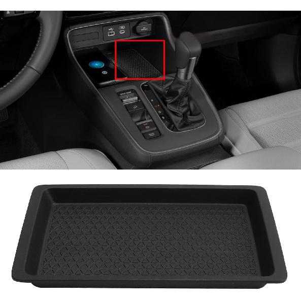 SIXRUN Center Console Organizer Tray for 2023-2024, OE 83402-3A0-A01, Plastic Storage Insert, Black