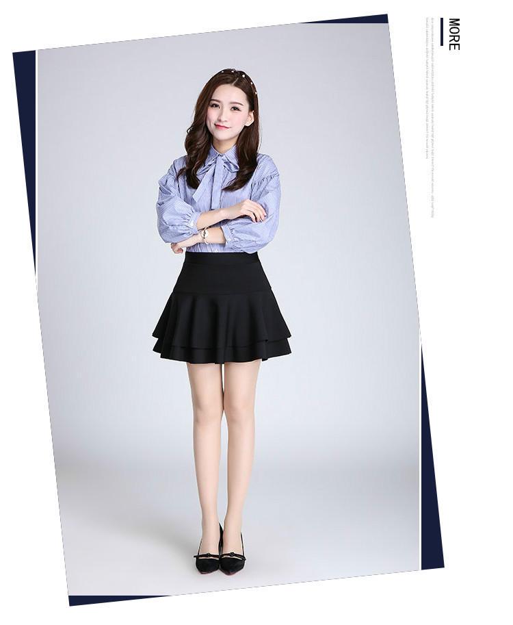 Women's Elastic High Waist Double Layer Square Dance Skirt - A-line with Large Hem and Anti-exposure Design