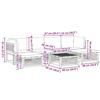 VidaXL Salon de jardin avec coussins 7 pcs bois massif d'acacia, ensemble de canapés d'extérieur, canapé modulable 3214927