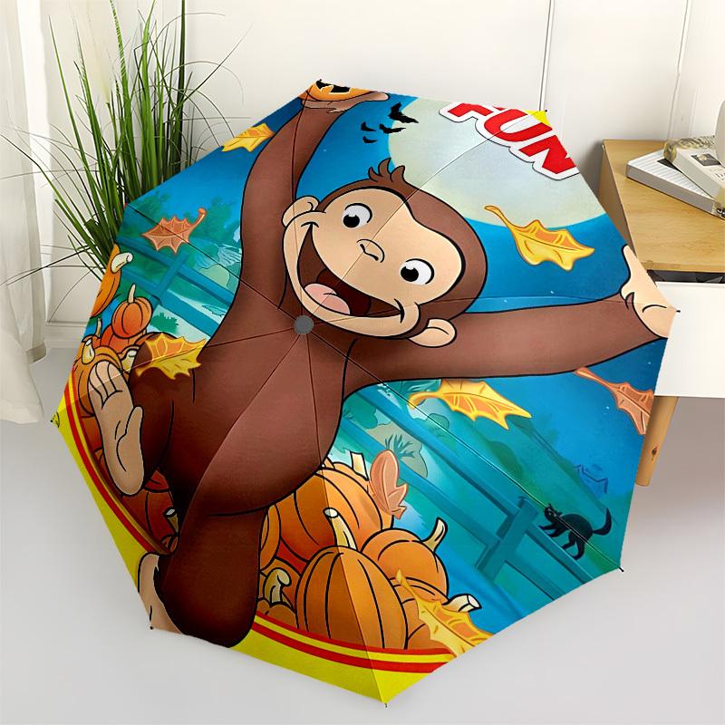 

Curious George, Fun Automatic Opening and Closing, 8 rib Structure Portable Umbrella, Suitable for Men and Women in All Seasons Perfect Gif
