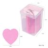 200Pcs Removedor de esmalte sem fiapos Lenços umedecidos de algodão em forma de coração Pontas de gel UV Removedor de papel Limpador Unhas Esmalte Arte Ferramentas de limpeza