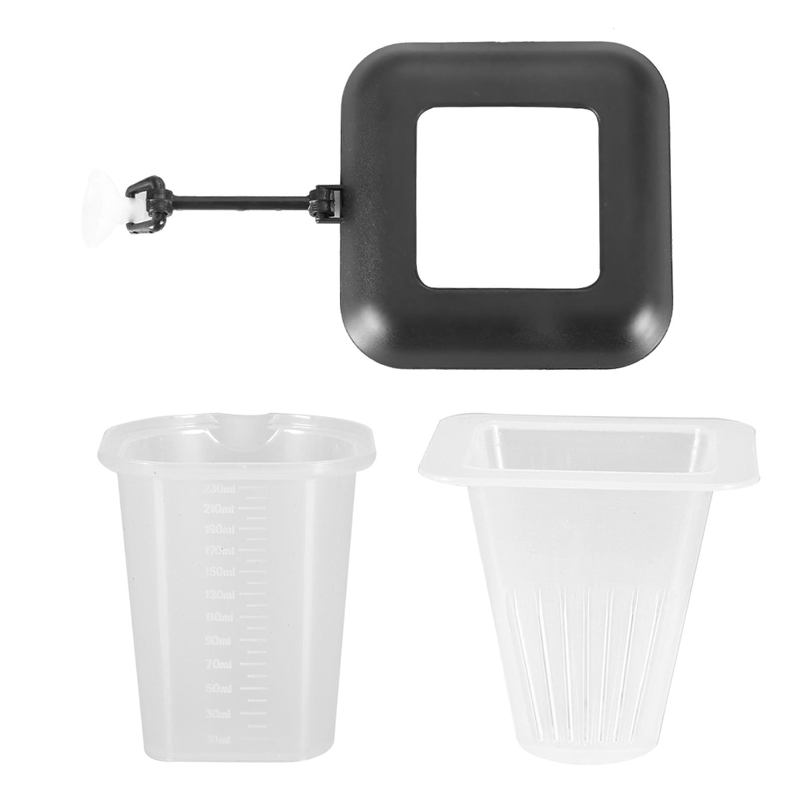 

Plastic Red Worm Funneled Fish Feeder with Suction Cup Fish Tank