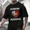 Extreme Motocross Print T-Shirt Moto Cotton Cute Men Clothes Plain Summer Casual Short Sleeve Round Neck T Shirts