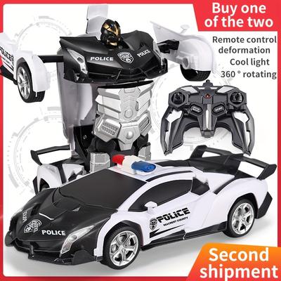 Electric RC Car 2 In 1 Transformation Robots Sports Vehicle Model Robots Boys Toys Remote Cool RC Deformation Cars Kid Toy Gifts