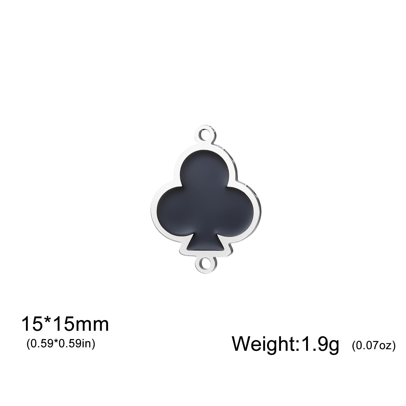 Teamer 5pcs/Lot Suits Of Playing Cards Pendant Hearts Diamonds Clubs Spades Stainless Steel Diy Making Charm For Necklaces 2026