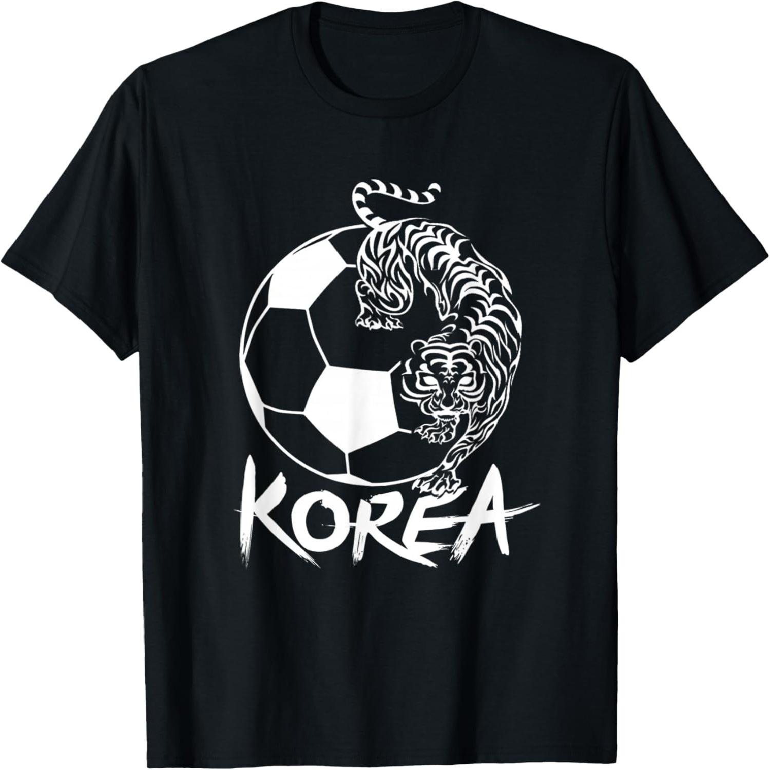 South Korean Soccer Football Fan Tiger T-Shirt S разноцветный