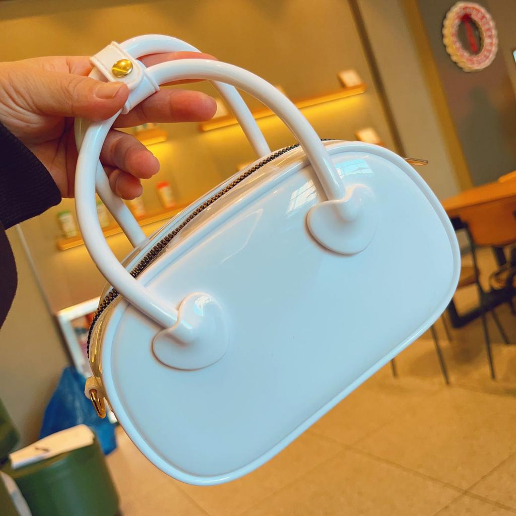 Pvc Jelly Bag Summer Candy Color Shoulder Crossbody Mini Bag Fashion Portable Pillow Women'S Bag
