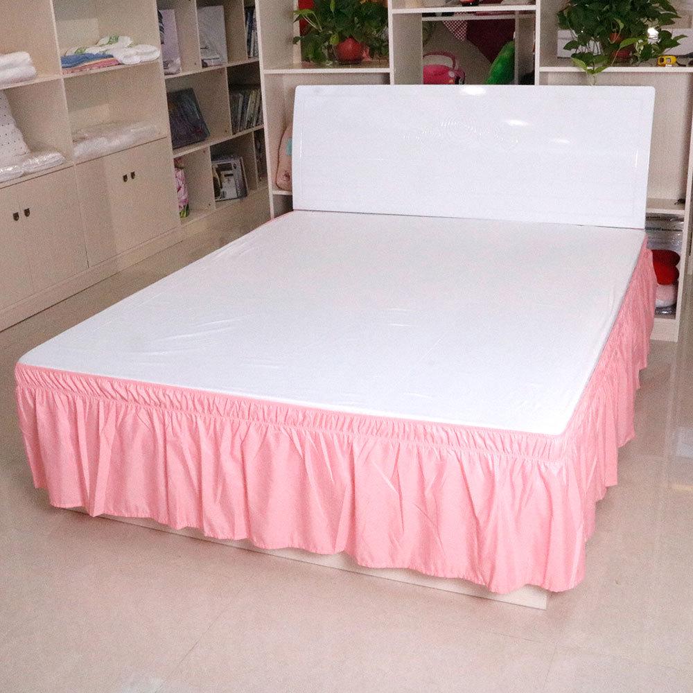 American Style Lace Bed Skirt Single Without Bed Surface King Twin Size Solid Color Elastic Band Bed Skirt  40cm Height Skirts