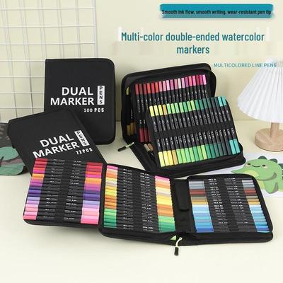 Kids' Dual-Tip Watercolor Marker Set for Art & Graffiti