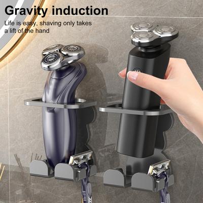 Držák elektrického holicího strojku Nástěnný stojan Stabilní podpěra Úložný stojan pro domácí kancelář Hotelovou koupelnu s toaletou