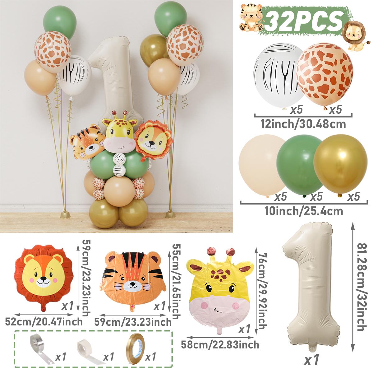

Набор воздушных шаров «Джунгли» Украшения для вечеринки в честь 1-го дня рождения Подарки для детей Сафари Воздушные шары Принадлежности для детского праздника Other