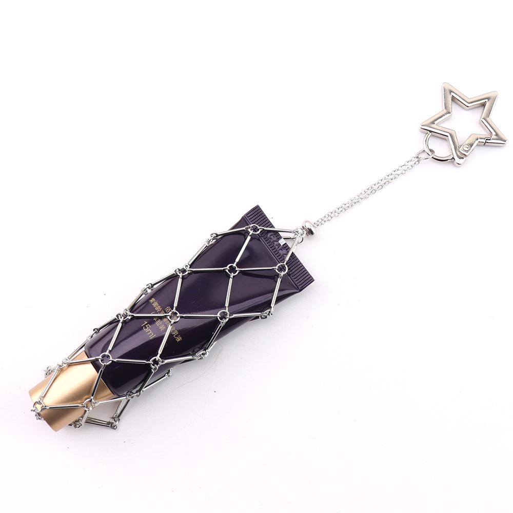 Original Metal Mesh Crossbody Bag Charm & Lipstick Keychain Pendant