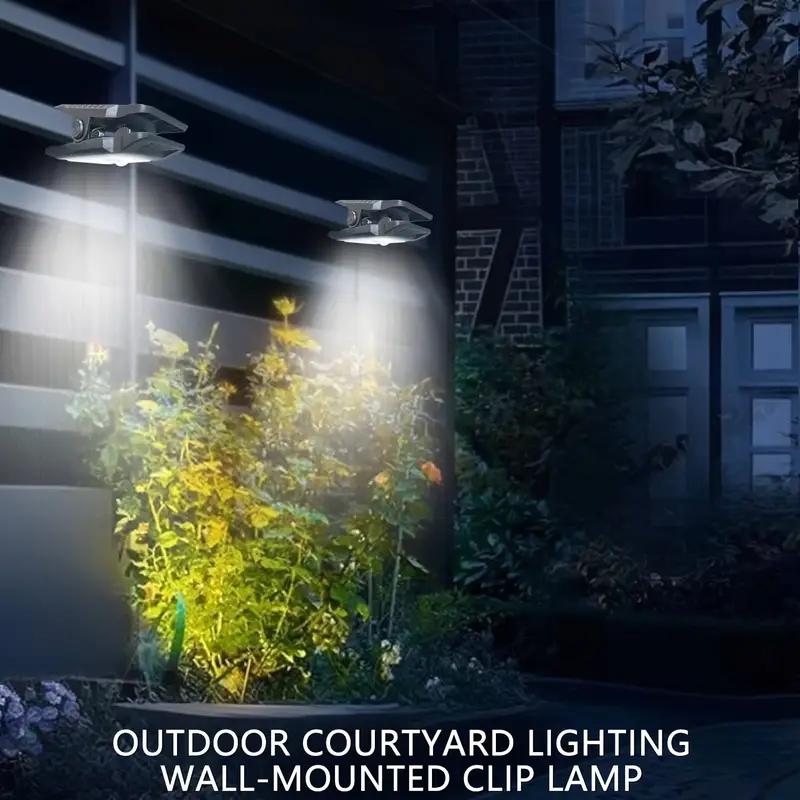 Sensor Solar Garden Lights Clip-on Multi Functional Outdoor Yard Lawn Lighting for Patio Home Garden Illumination and Decoration