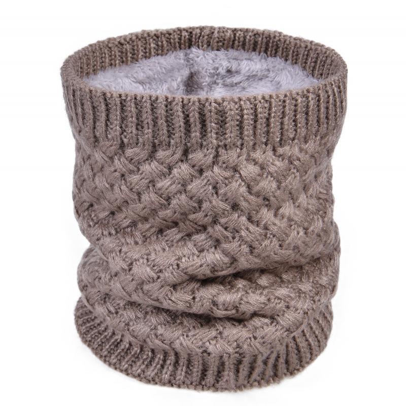 Male and Female Couples Fleece Thickened Single Ring Sleeve Winter Warm Wool Knitted Sleeve