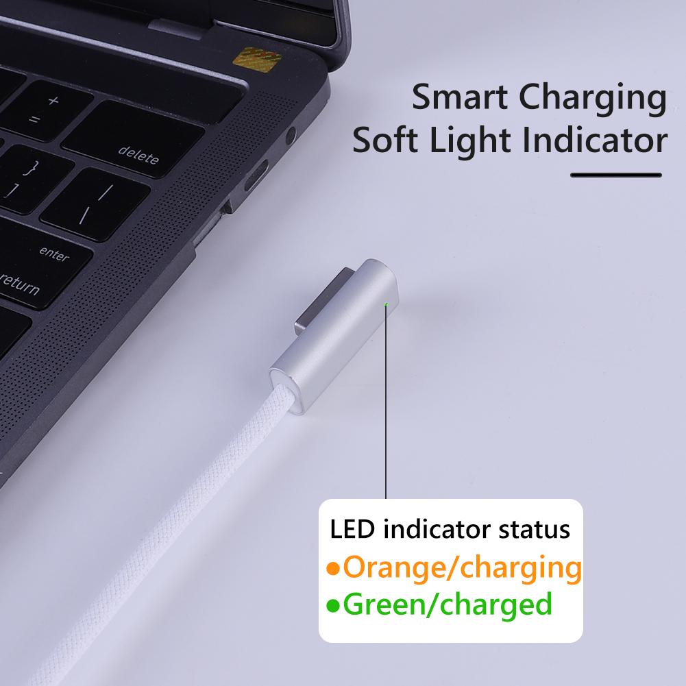 1,8m 5A Typ C zu Magsaf PD 100W Schnellladekabel für MacBook Air/Pro T-Schnittstelle /L-Schnittstelle Schnellladeleitung