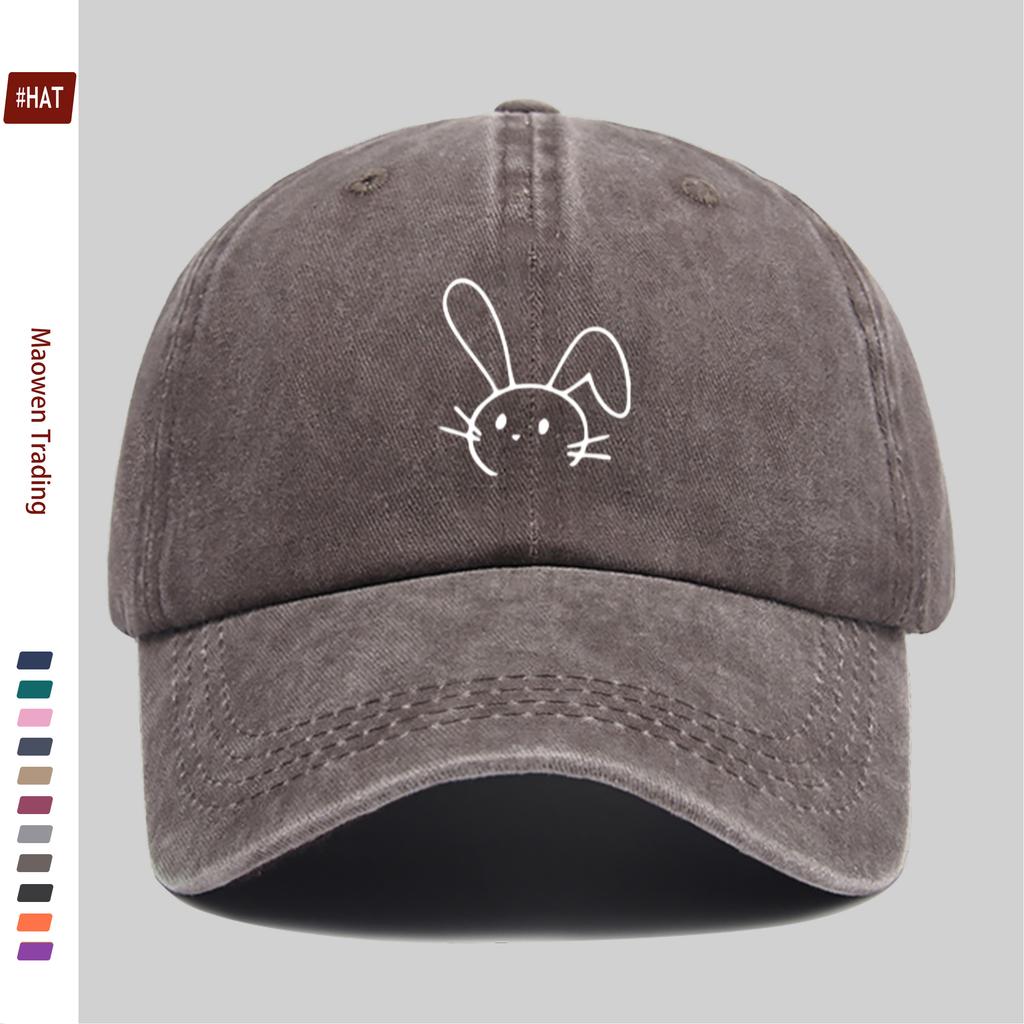 Pc Cute Rabbit Pattern Printed Baseball Cap Casual Design Decorative Hat for Pet Lovers Comfortable and Lightweight Sun Hat W
