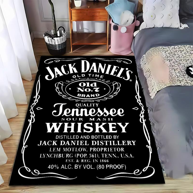 

Jack Daniel s flannel carpet with print, non-slip, machine washable, soft, suitable for bedroom, living room, and children s room decoration 40x60cm( 15x23in )