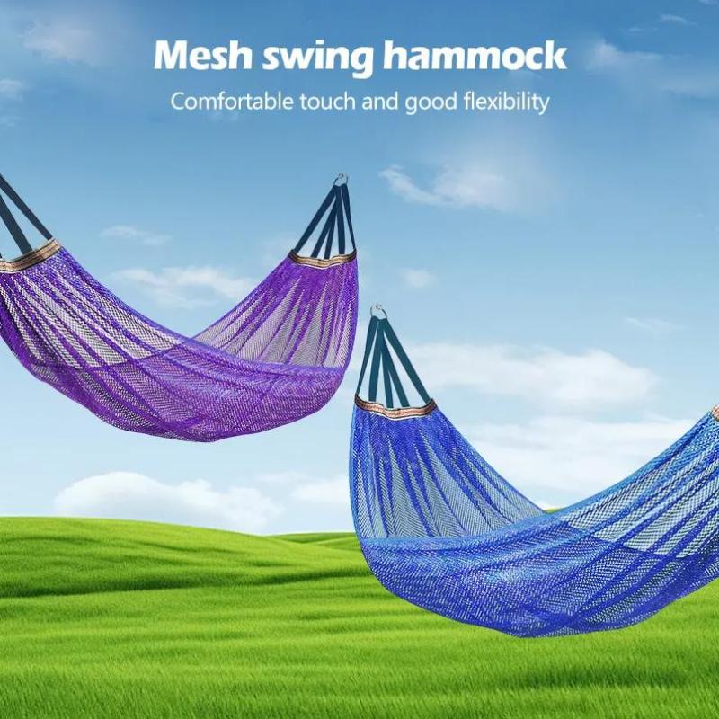 Travel Hammock With Storage Bag Ice Silk Hammock Duyan Camping Hiking Outdoor Foldable Hammock