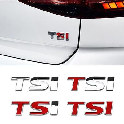 3D kovové znaky s písmeny TSI na zadní kufr, nálepky, dekály, styling auta pro VW Polo Golf 5 6 7 CC Passat B5 B6 Bora Volkswagen